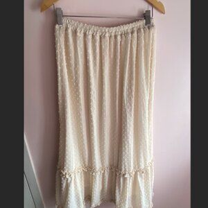 Coquette long cream skirt